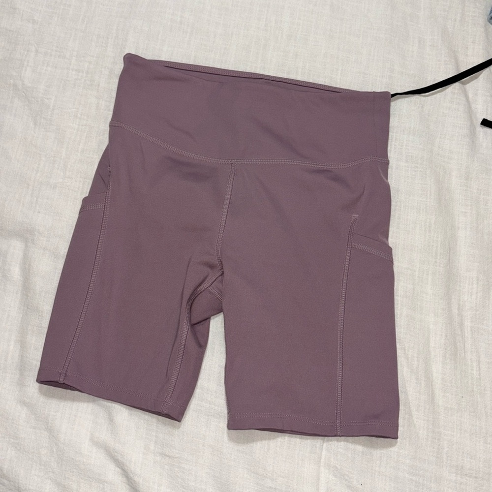 All in Motion purple biker shorts